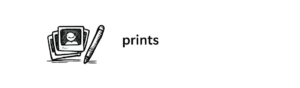 Hand-drawn icon representing printed photo booth prints